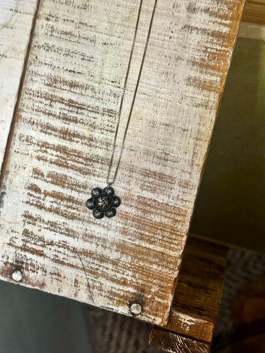 Vintage George Jensen Re Re Flower Pendant - Italian Sterling