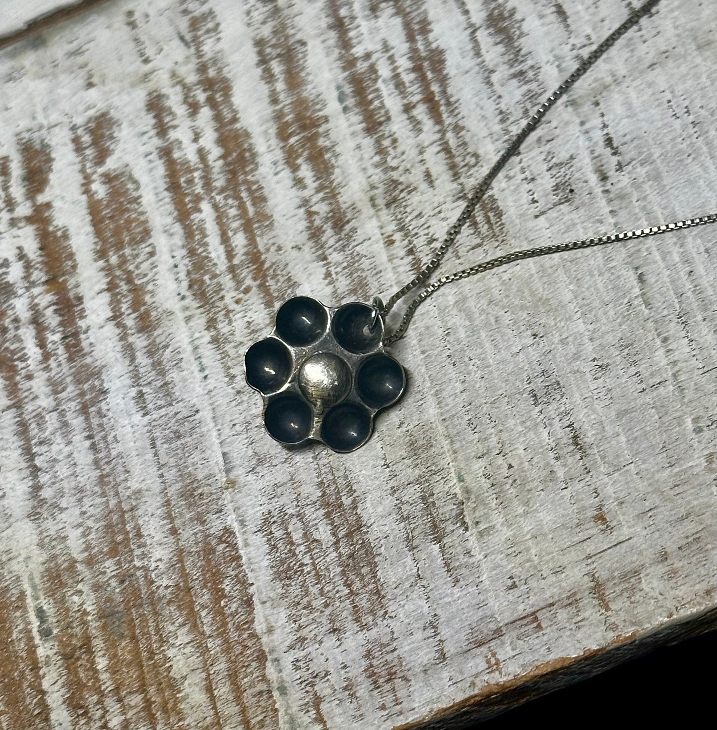 Vintage George Jensen Re Re Flower Pendant - Italian Sterling